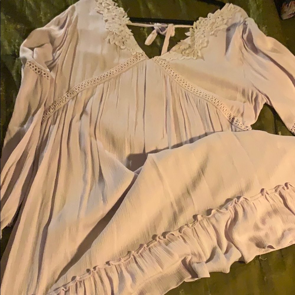 Lavender lightweight long sleeve dress